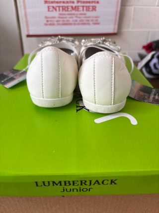 Ballerine Lumberjack bimba bianche