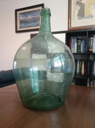 Damajuana Vidrio Soplado Vintage Verde 20L