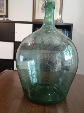Damajuana Vidrio Soplado Vintage Verde 20L