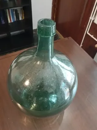 Damajuana Vidrio Soplado Vintage Verde 20L