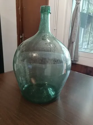 Damajuana Vidrio Soplado Vintage Verde 20L