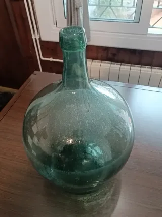 Damajuana Vidrio Soplado Vintage Verde 20L