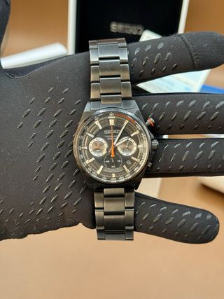 Seiko Chronograph SSB399 Negro Titanio Full Set