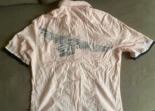 Camisa Armani Jeans Rosa y Negra
