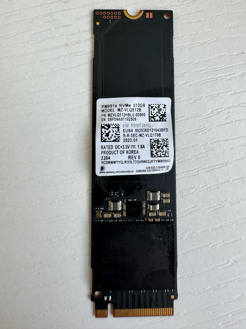 SSD 512GB Samsung PM991a NVMe + WINDOWS 11 Home afbeelding 3