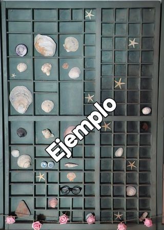 Conjunto 3 cajones imprenta madera restaurados