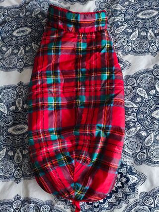 Abrigo para perrito a cuadros