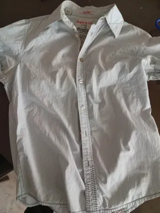 Camisa Skoda Talla S Azul Rayas