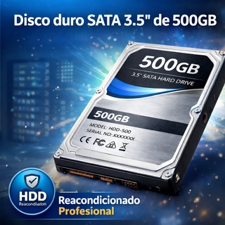 Disco duro SATA 3.5 de 500GB HDD Reacondicionado