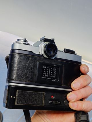 cámara analógica MINOLTA XD-5 objetivo MC ROKKOR 1:3,5/50mm, en perfecto estado