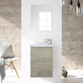 Mueble De Baño Compacto Con Lavabo Y Espejo. Robl
