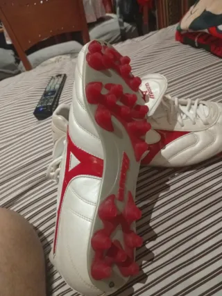 Zapatillas Fútbol Mizuno Talla 45 Blancas Rojas