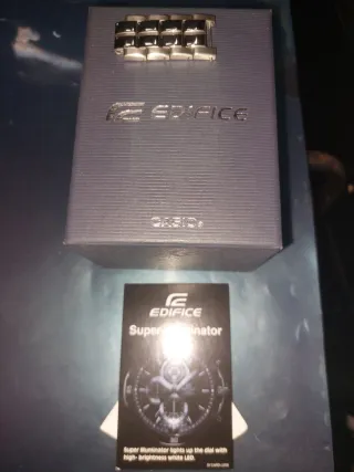 Reloj Casio Edifice Cronógrafo Azul y Plateado