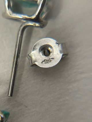 Pendientes de oro blanco