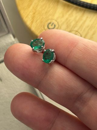 Pendientes de oro blanco