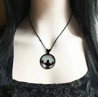 Collana emo dark punk gotico uomo in trappola