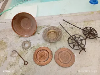 Antigüedad: plato cobre, bronce, lebrillo