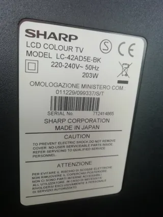 Televisión Sharp Aquos 60 Negra