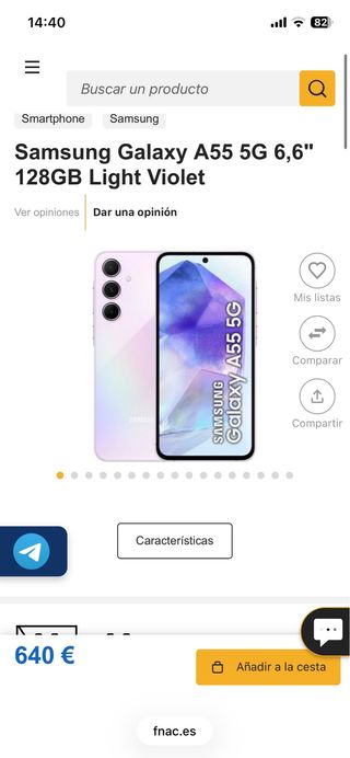 Samsung Galaxy A55 5G 128GB Violeta