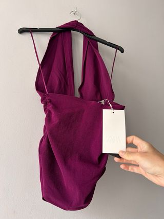 Top Zara Morado Halter