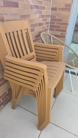 Sillas de terraza apilables