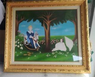 Quadro Garden Patrizia Giovanelli Pittura Naif