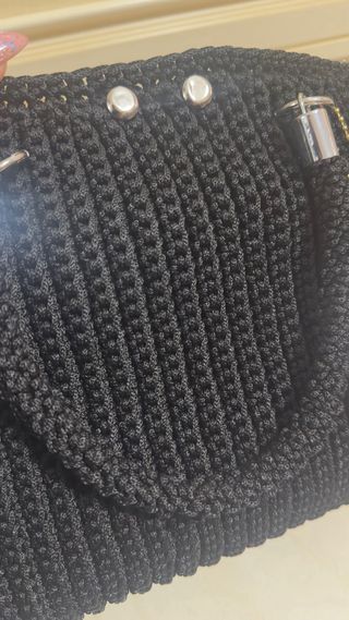 Borsa fatta a mano nera