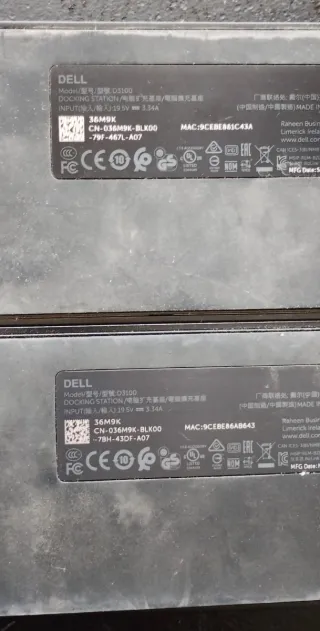 Lote Dock Station y Cargadores Modelo dell d3100