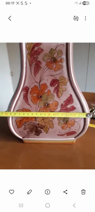 Lampada da tavolo in porcellana decorata floreale