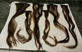 6 extensiones de pelo con pinza, 57 cm. Lar