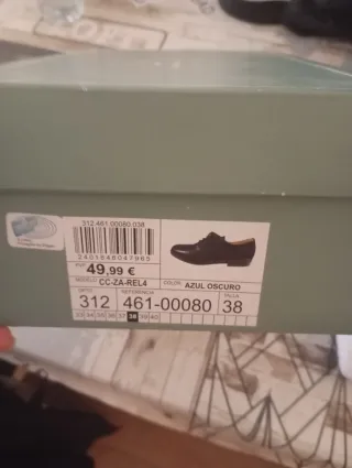 Zapatos vestir azul oscuro T38