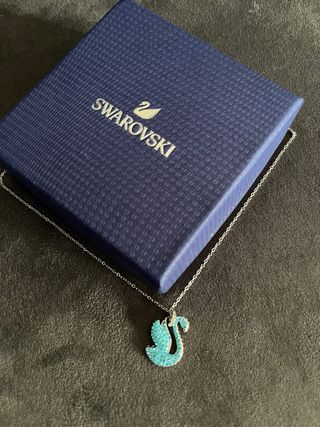 Collar Swarovski Cisne Turquesa