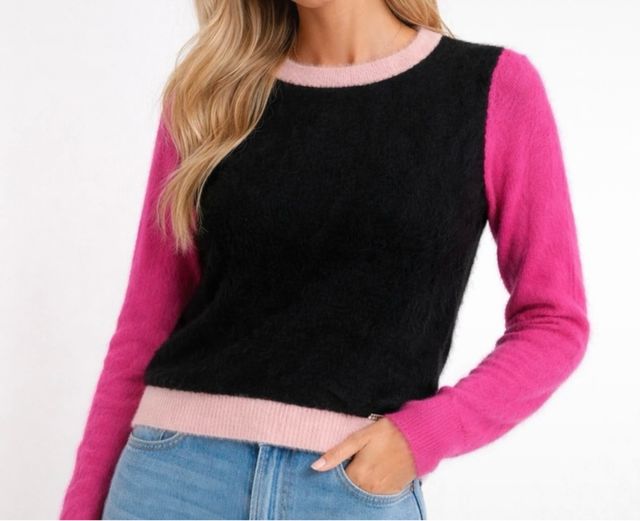 J’aime jersey de punto negro y rosa talla S