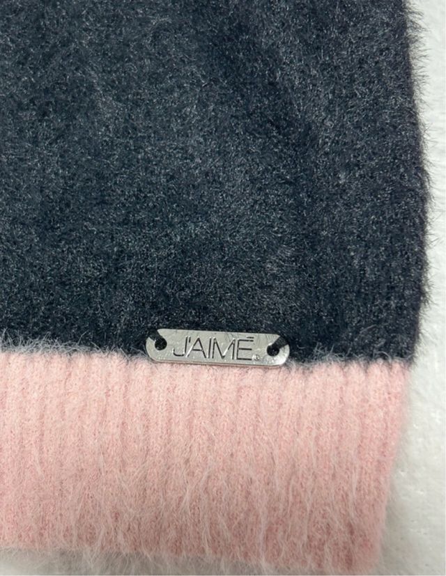 J’aime jersey de punto negro y rosa talla S