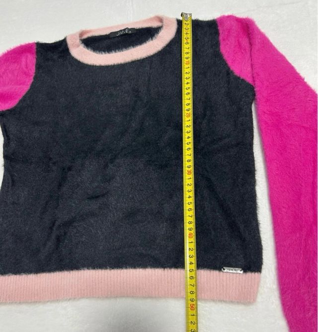 J’aime jersey de punto negro y rosa talla S