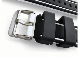 Correa de reloj de silicona negra y blanca