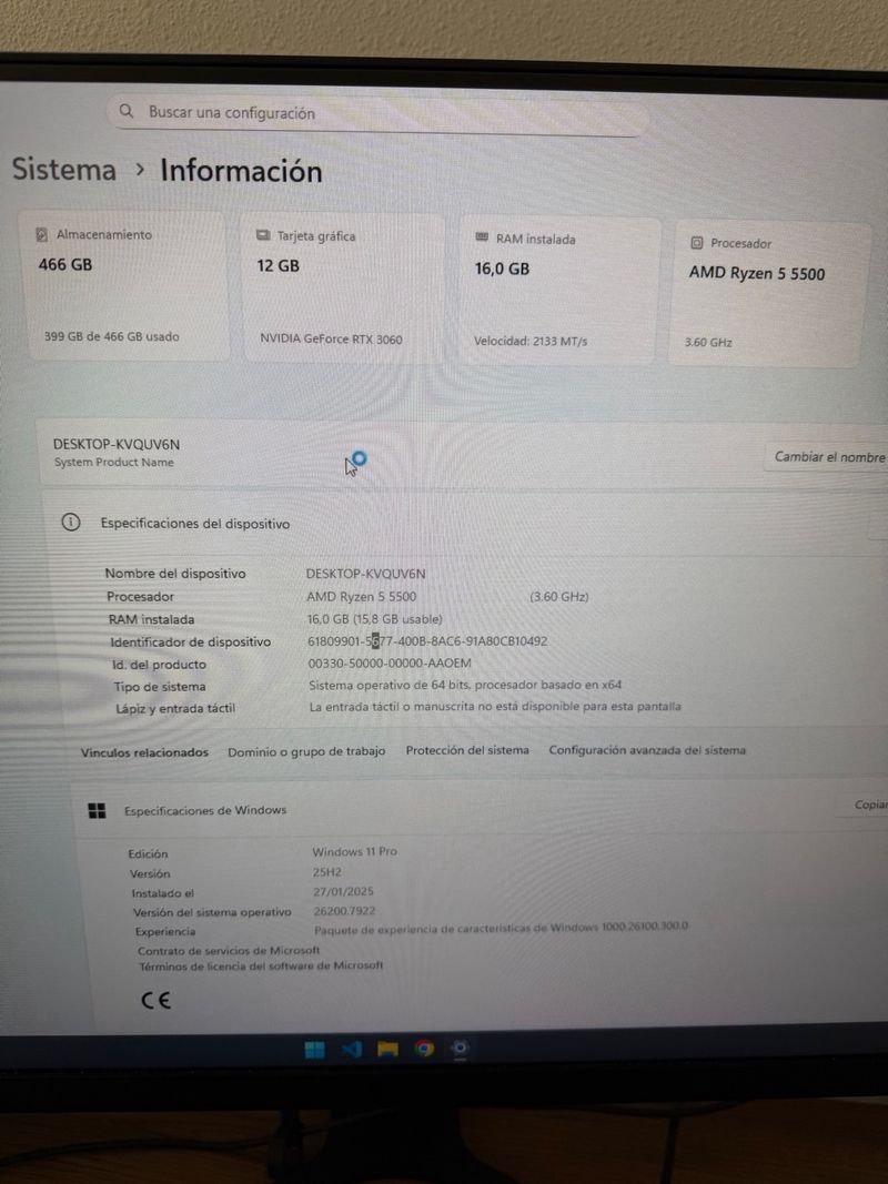 PC Gaming RTX 3060 12GB - Ryzen 5 5500 - 16GB RAM afbeelding 5