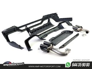DIFUSOR TRASERO M PERFORMANCE BMW X4 G02 18-21 + COLAS DOBLES NEGRAS