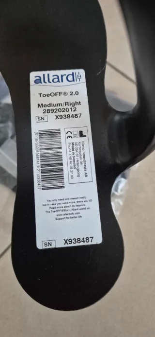 Tutore ortopedico AFO ToeOFF 2.0 Allard Carbonio