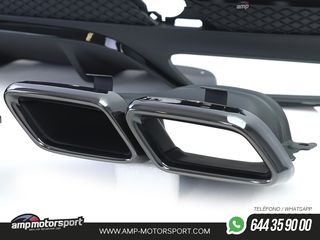 DIFUSOR TRASERO MERCEDES GLE W166 15-18 + COLAS NEGRAS