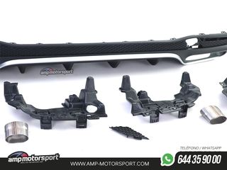 DIFUSOR TRASERO MERCEDES GLS X166 15-19 + COLAS CROMO