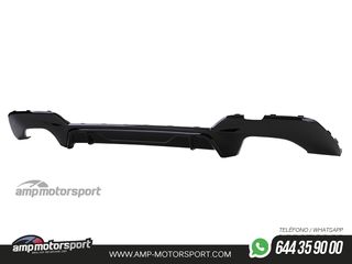 DIFUSOR TRASERO PARA BMW SERIE 3 G20 G21 + COLAS DOBLES NEGRAS