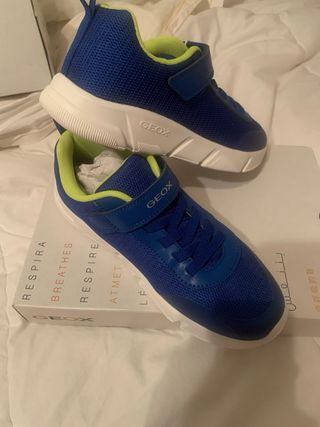 Zapatillas Geox niño azul y verde