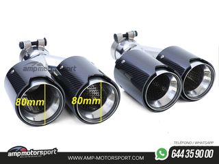 DIFUSOR TRASERO MATE BMW SERIE 5 F10/F11 + COLAS DOBLES CARBONO