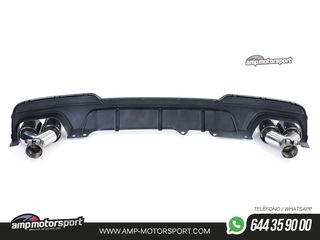 DIFUSOR TRASERO MATE BMW SERIE 5 F10/F11 + COLAS DOBLES CARBONO