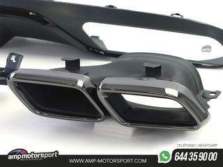 DIFUSOR TRASERO MERCEDES CLASE E W213 2016-2020 + COLAS NEGRAS