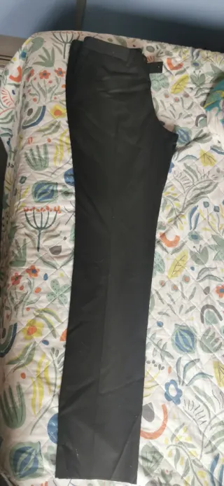 Pantalones de vestir negros para hombre