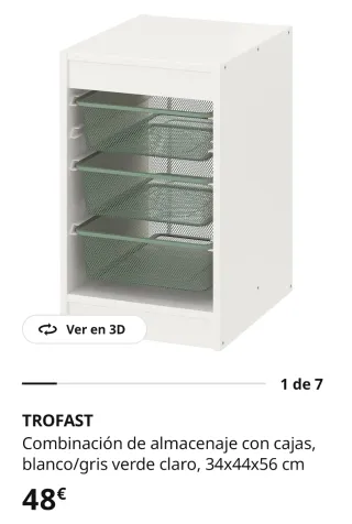 Mesilla IKEA Trofast Verde y Blanca