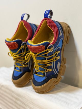 Zapatos Gucci Hombre Azul y Marrón