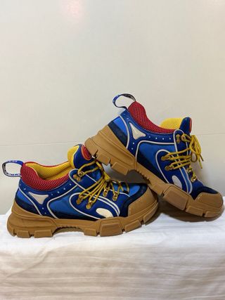 Zapatos Gucci Hombre Azul y Marrón